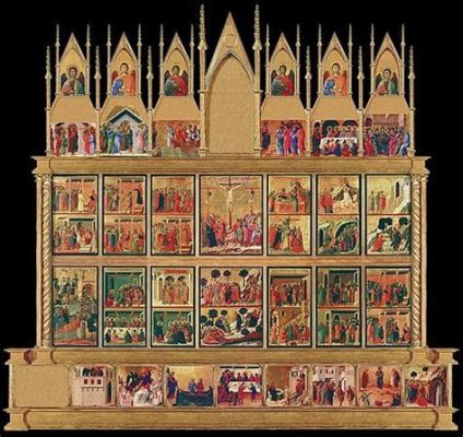 The Maestà Altarpiece: An Enchanting Symphony of Golden Light and Celestial Majesty!