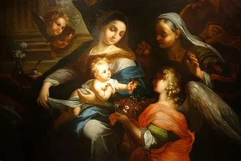 “The Holy Family with Saint Anne”  A Serene Renaissance Masterpiece Imbued with Mystical Depth!