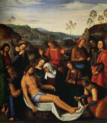 The Lamentation over the Dead Christ - Exquisite Miniature Painting Brimming With Emotional Depth!