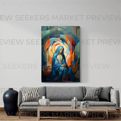 “The Virgin Mary” A Haunting Expressionist Portrait Captured in Vivid Oil Paints!